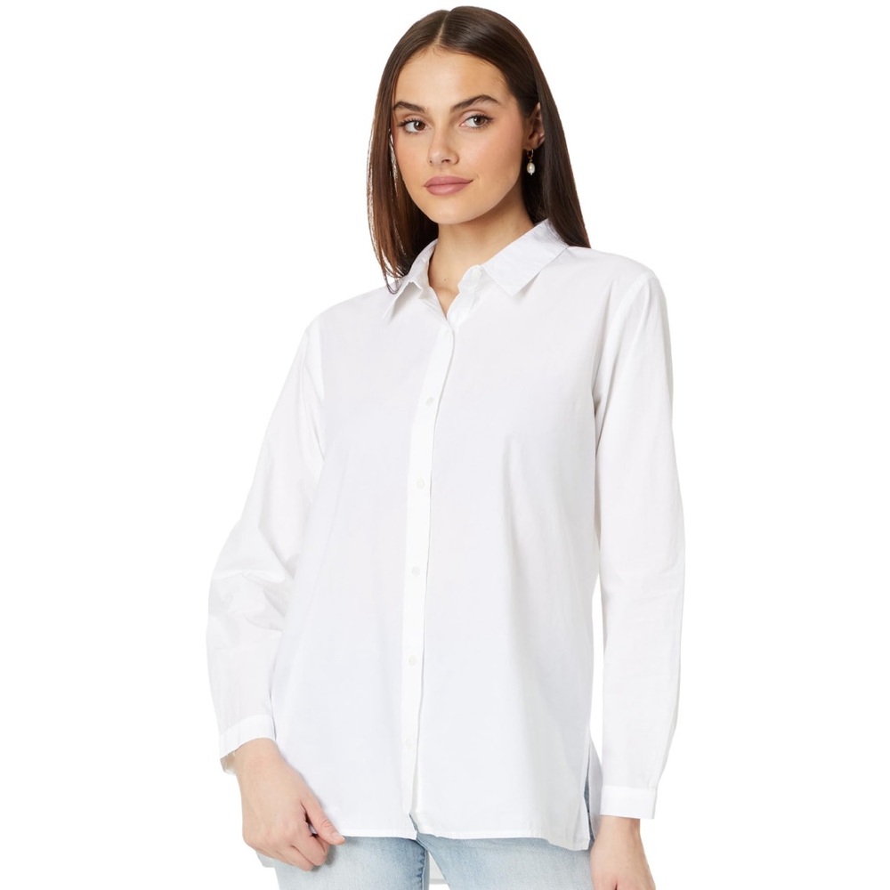 Eileen Fisher Classic Collar Shirt, White